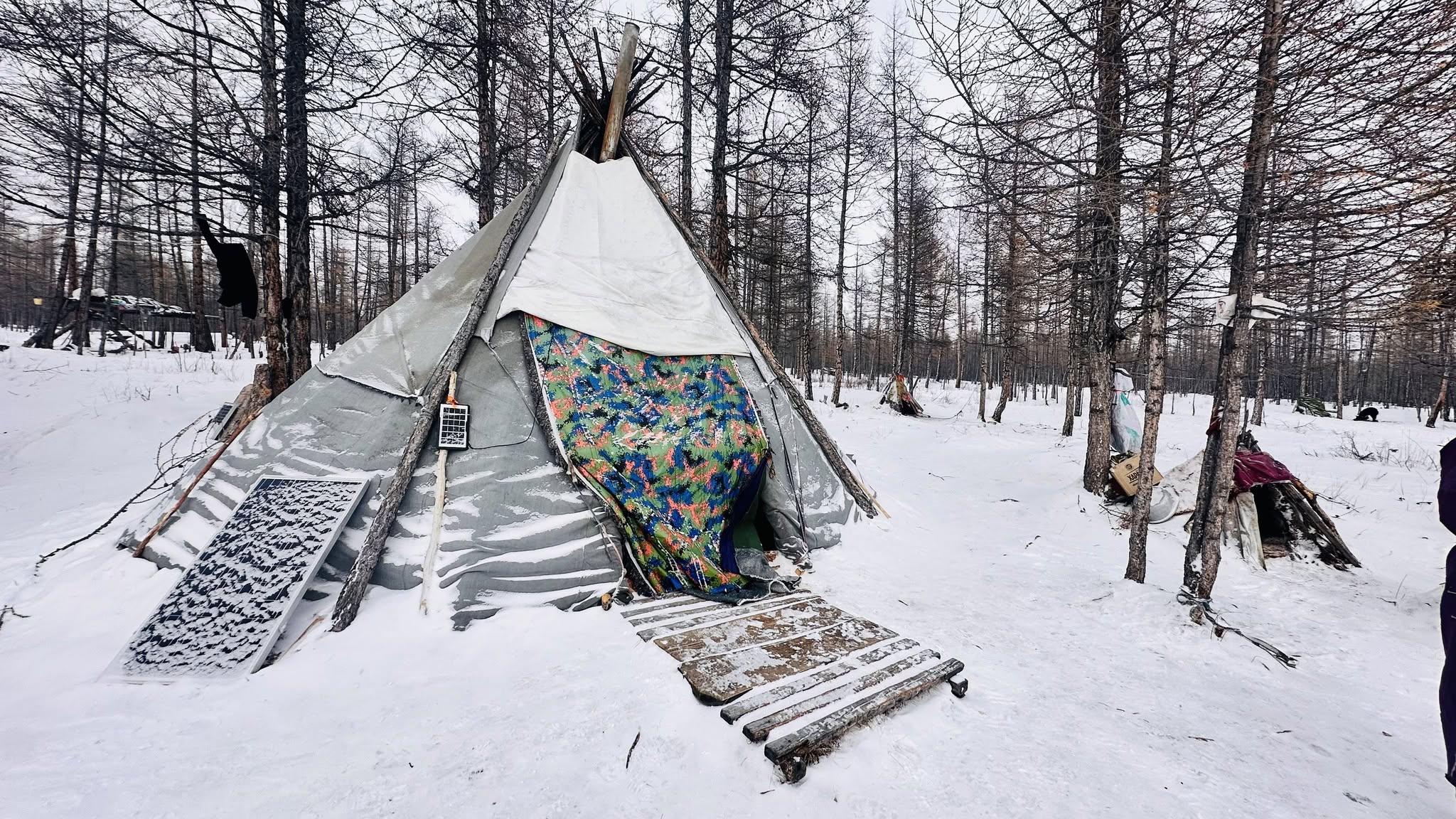 Reindeer people teepees