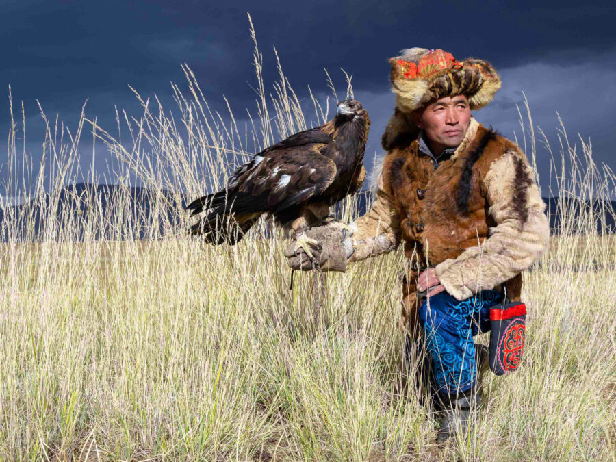 Eagle festival and eagle hunter