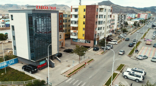 kazakh tour office building in ulgii city