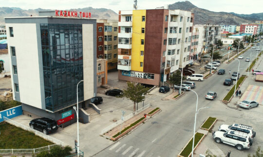 kazakh tour office building in ulgii city