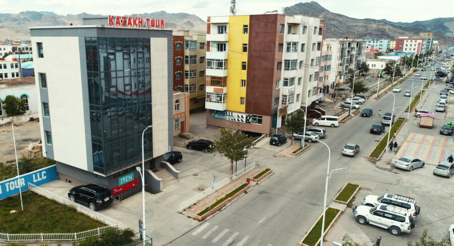 kazakh tour office building in ulgii city