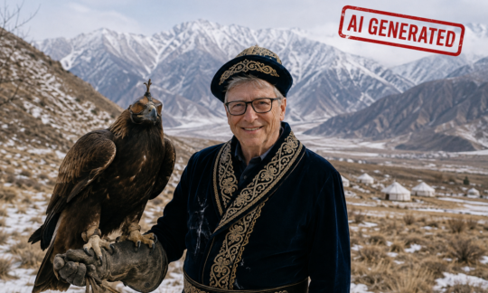 Bill gates in Western Mongolia